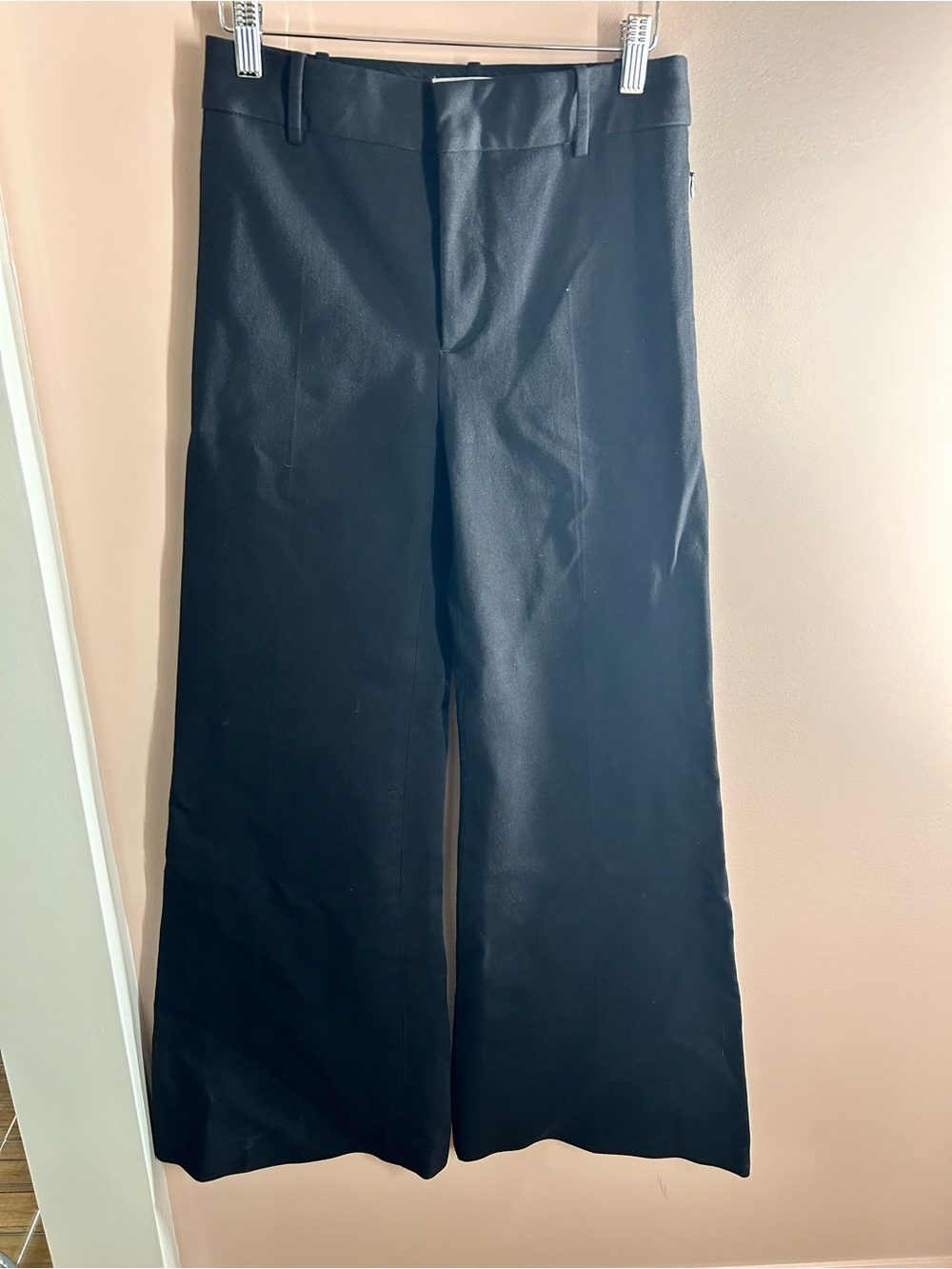 Frame Black Wide-Leg Dress Pants Chino